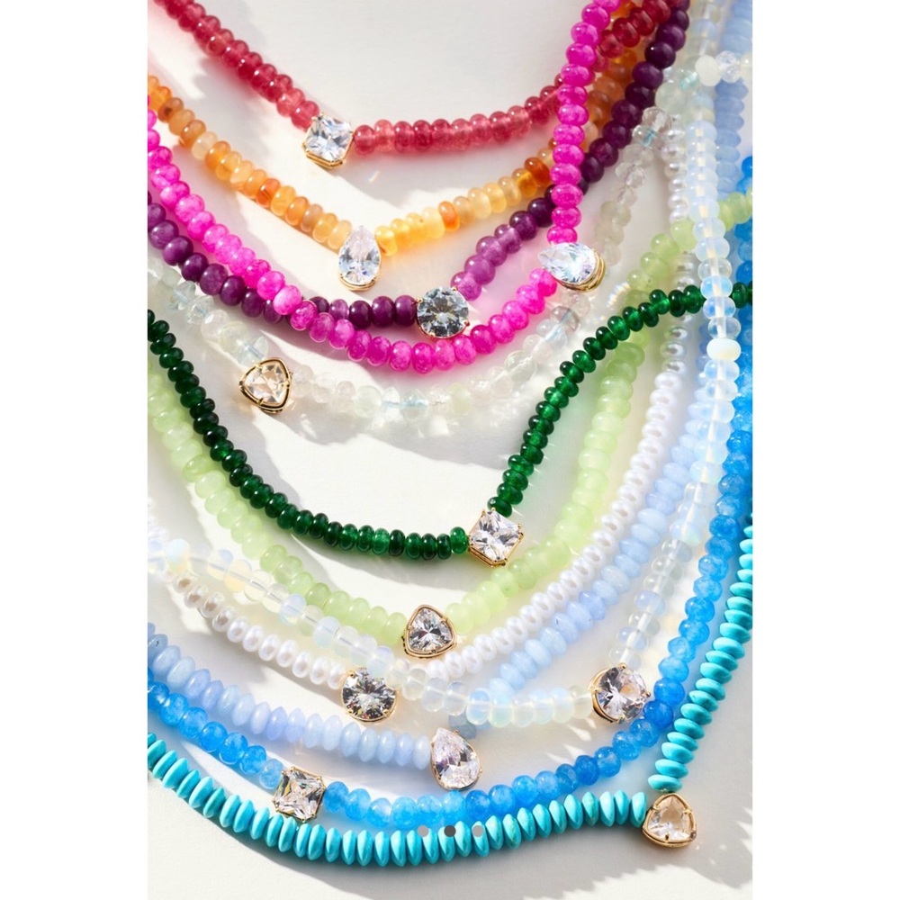 ANTHROPOLOGIE Beaded Birthstone Necklace November